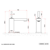 S.L BASIN MIXER SHORT BODY W/BRAID PIPE - ACQUAVIVA -  ( INOX - JOYQUATTRO - 0x15 mm - 0inchX0.6inch )