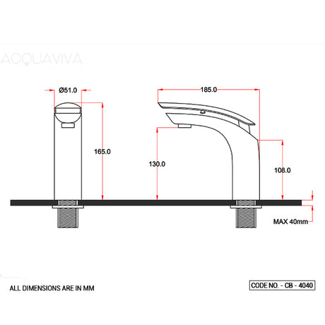 (PRUN)S.L. BASIN MIXER W/BRAIDED PIPES - ACQUAVIVA -  (  - CUBO - 0x15 mm - 0inchX0.6inch )