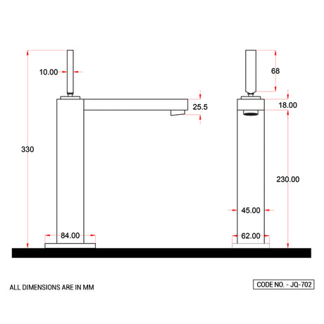 S.L BASIN MIXER LONG BODY W/BRAIDED PIPE - ACQUAVIVA -  ( CHR - JOYQUATTRO - 0x15 mm - 0inchX0.6inch )