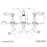3-HOLE B/ MIXER DECK MOUNTED W/O POP UP - ACQUAVIVA -  ( GOLD - FINI - 0x12 mm - 0inchX0.48inch )
