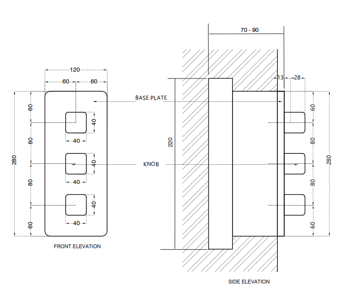 CONC.THERMO DIVTR CNTRL.UNIT. FR 4OUTLET - AQUANT -  ( GRAPHITE GREY -  - 0x0 mm - 0inchx0inch )