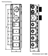 CONC THERMOSTATIC MULTI FUN 4 OUTLET SWITCH BUTTON DIVERTER WITH FLOW CONTROL 20 MM INLET - AQUANT -  ( ROSE GOLD - PIANO SERIES - 20x0 mm - 0.8inchX0inch )
