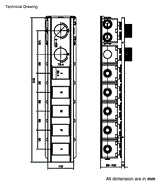 CONC THERMOSTATIC MULTI FUN 5 OUTLET SWITCH BUTTON DIVERTER WITH FLOW CONTROL 20 MM INLET - AQUANT -  ( ROSE GOLD - PIANO SERIES - 20x0 mm - 0.8inchX0inch )