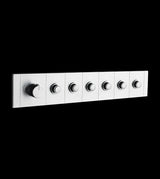 HIGH FLOW CONC THERMOSTATIC MULTI FUN DIVERTER WITH 6 OUTLETS WITH FLOW CONTROL 20MM INLET HORIZONTAL PLATE - AQUANT -  ( CHROME -  - 0x0 mm - 0inchx0inch )