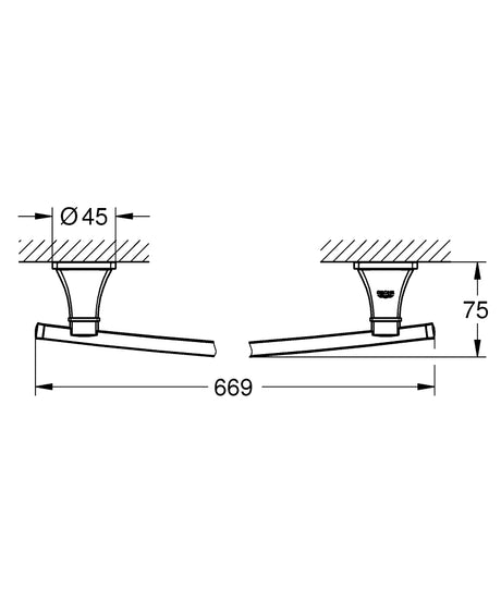GRANDERA BATH TOWEL BAR - GROHE -  ( CHROME - G5 - GRANDERA - 0x0 mm - 0inchX0inch )
