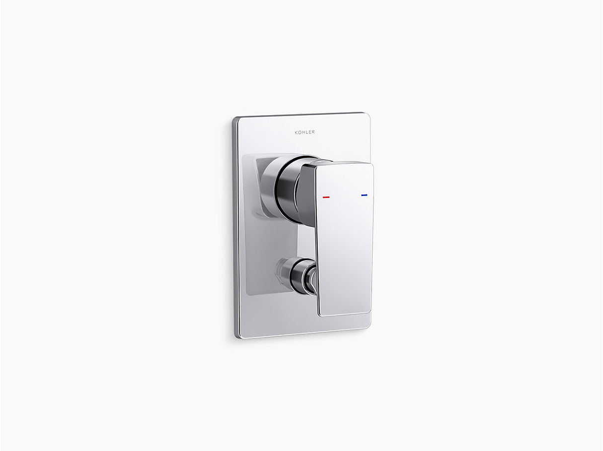 HONE AQUA TURBO 235 RECESSED NON-THERMSTATIC BATH AND SHOWER VALVE TRIM - KOHLER PREMIUM -  ( POLISHED  CHROME - PREMIUM - 111x80 mm - 4.44inchX3.2inch )