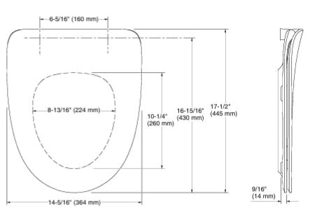 SLIM QUIET CLSE S/COVER FOR 30438IN-0/72987IN-SR-0 - KOHLER PREMIUM -  ( WHITE - PREMIUM - 0x0 mm - 0inchX0inch )