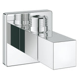 UNIVERSAL CUBE ANGLE VALVE 1/2INCH X 1/2INCH - GROHE -  ( CHROME - G3 - EUROCUBE - 0x15 mm - 0inchX0.5inch )