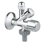 ANGLE VALVE 3/8INCH, COMBINATION - GROHE -  ( CHROME - G3 - ANGLE VALVES NEUTRAL HANDLE - 0x15 mm - 0inchX0.6inch )