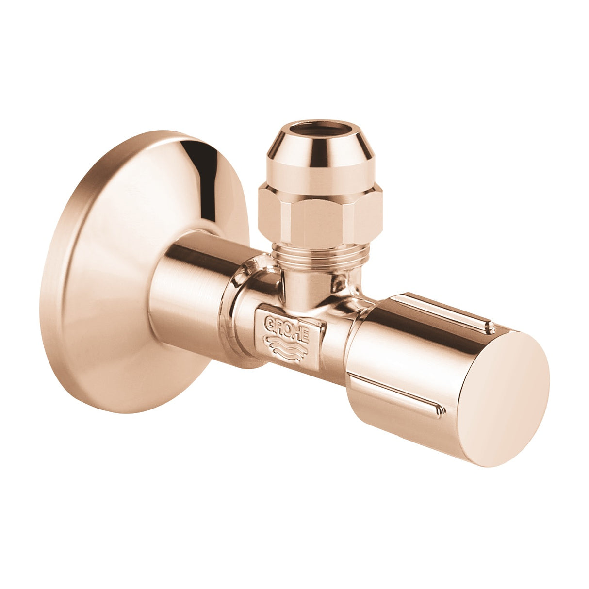 ANGLE VALVE 1/2INCH X 3/8INCH - GROHE -  ( WARM SUNSET - G5 - ANGLE VALVES NEUTRAL HANDLE - 0x12 mm - 0inchX0.5inch )