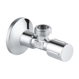 ANGLE VALVE 1/2INCH X 1/2INCH - GROHE -  ( CHROME - G3 - ANGLE VALVES NEUTRAL HANDLE - 0x15 mm - 0inchX0.6inch )