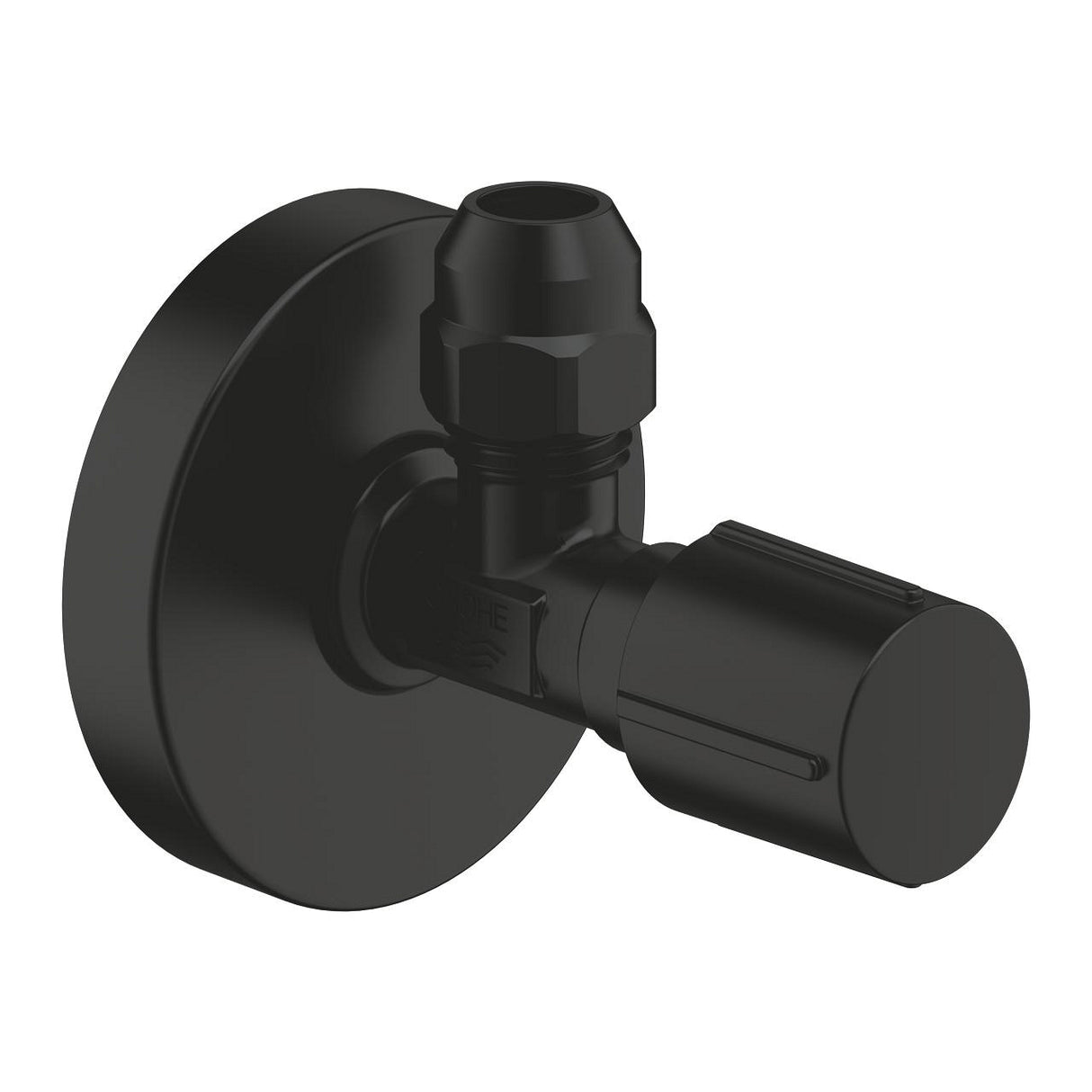 ANGLE VALVE 1/2INCH X 3/8INCH - GROHE -  ( MATT BLACK - G3 - ECKVENTILE NEUTRALER GRIFF - 0x15 mm - 0inchX0.6inch )