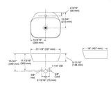 SPAN-COUNT.TOP BASIN W/SL FAUCET HOLE SQ - KOHLER POPULAR -  ( WHITE - POPULAR - 544x463 mm - 22inchX19inch )