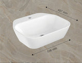 SPAN-COUNT.TOP BASIN W/SL FAUCET HOLE SQ - KOHLER POPULAR -  ( WHITE - POPULAR - 544x463 mm - 22inchX19inch )