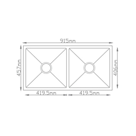 SS KITCHEN SINK 2.0 BOWL (DEPTH 9INCH) WITH FA-07 WASTE COUPLING WITH PLUMBING KIT - FUTURA -  ( BRUSH SS - HAND CARVED SERIES - 915x457 mm - 36.6inchX18.28inch )