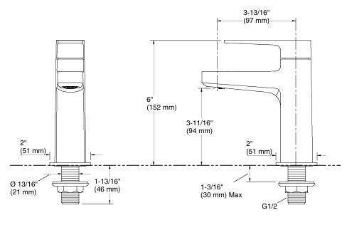 HONE PILLAR TAP - KOHLER POPULAR -  ( FRENCH GOLD - POPULAR - 0x15 mm - 0.5inchX0.6inch )