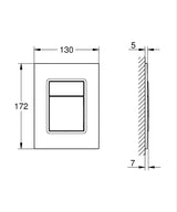 SKATE COSMOPOLITAN FLUSH PLATE, SMALL SIZE - GROHE -  ( BRUSHED WARM SUNSET - G4 - SKATE COSMOPOLITAN - 0x0 mm - 0inchX0inch )