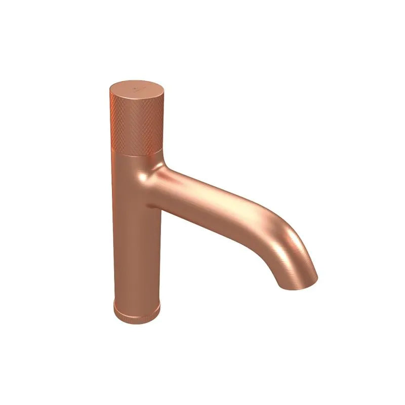 BASIN MIXER TABLE MOUNTED SHORT WITH BRAIDED HOSES - LUXELET -  ( ROSE GOLD BRUSHED - SPECTRE - 0x15 mm - 0inchX0.5inch )