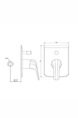 SINGLE LEVER EXPOSED PARTS KIT OF DIVERTER - JAQUAR FAUCETS -  ( CHROME - CONTINENTAL PRIME - 0x15 mm - 0inchX0.5inch )