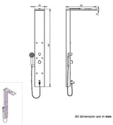 SHOWER PANEL 304 STAINLESS STEEL - AQUANT - ( CHROME - REVIVE - 0x15 mm - 0inchX0.5inch )