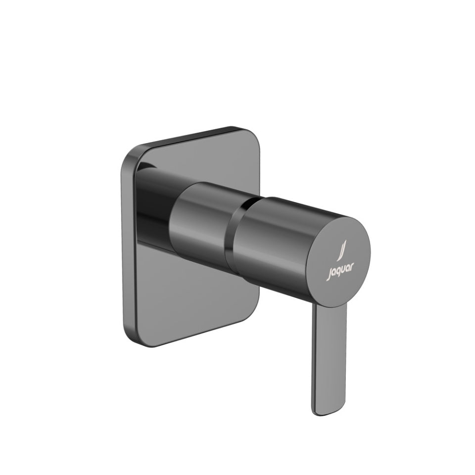 EXPOSED PART KIT OF CONCEALED STOP COCK & FLUSH COCK W/FLANGE - JAQUAR FAUCETS - (BLACK CHROME - FUSION PRIME - 0x15 mm -  0inchX0.5inch)