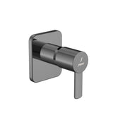 EXPOSED PART KIT OF CONCEALED STOP COCK & FLUSH COCK W/FLANGE - JAQUAR FAUCETS - (BLACK CHROME - FUSION PRIME - 0x15 mm -  0inchX0.5inch)