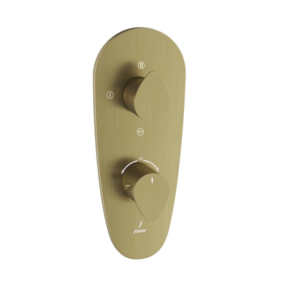 AQUAMAX EXPOSED PART KIT OF THERMOSTATIC SHOWER MIXER WITH 3-WAY OUTLET & SLEEVE (COMPATIBLE WITH ALD-683N)- JAQUAR FAUCETS - ( ANTIQUE BRONZE - VIGNETTE PRIME - 0x20 mm - 0inchX0.75inch )