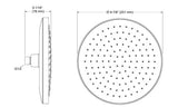 RAIN DUET ROUND RAINHEAD SHOWER W/ANTI-DRIP WITHOUT ARM - KOHLER PREMIUM -  ( CHROME - PREMIUM - 0x250 mm - 0inchX10inch )