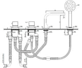4-HOLE THERMOSTATIC BATH & SHOWER MIXER, DECK MOUNTED - JAQUAR FAUCETS - ( CHROME - FLORENTINE PRIME - 0x15 mm - 0inchX0.5inch )