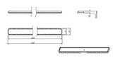 SHWR CHANNEL DRAIN(TILE INSERT)W/O BASE - AQUANT - ( 304 STAINLESS STEEL - - 600x80 mm - 24inchX3inch )