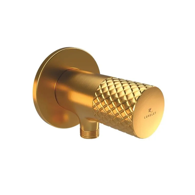 ANGLE COCK W/FLANGE - LUXELET -  ( BRUSHED BRONZE - CULLINAN - 0x15 mm - 0inchX0.5inch )