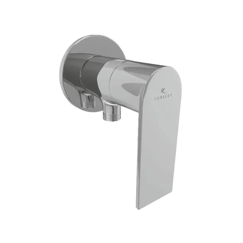 ANGLE COCK W/FLANGE - LUXELET -  ( CHROME - FANGO - 0x15 mm - 0inchX0.5inch )