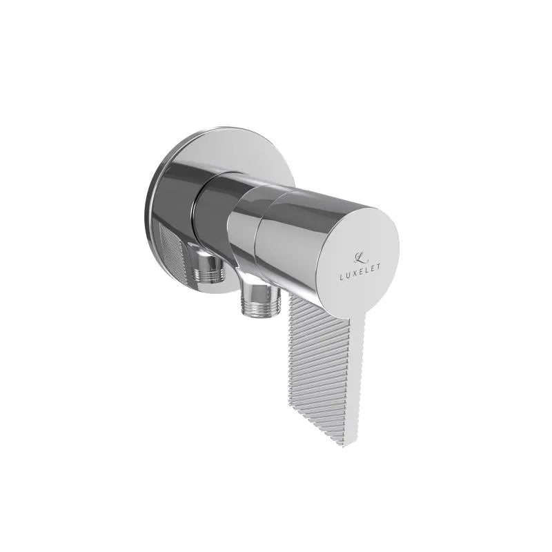 ANGLE COCK W/FLANGE - LUXELET -  ( CHROME - ORRA - 0x15 mm - 0inchX0.5inch )