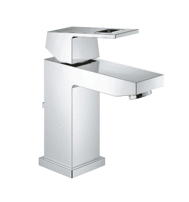 EUROCUBE 1-HANDLE BASIN MIXER WITH POP UP, S SIZE - GROHE -  ( CHROME - G4 - EUROCUBE - 0x10 mm - 0inchX0.38inch )