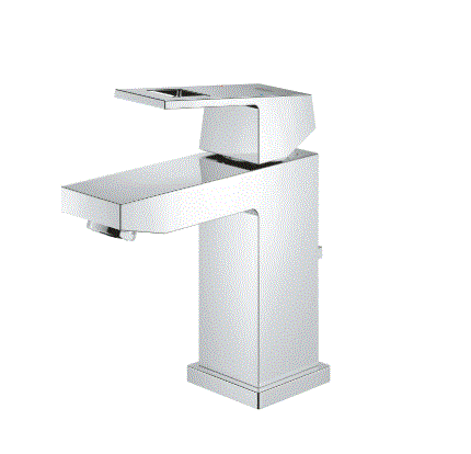EUROCUBE 1-HANDLE BASIN MIXER WITH POP UP, S SIZE - GROHE -  ( CHROME - G4 - EUROCUBE - 0x10 mm - 0inchX0.38inch )