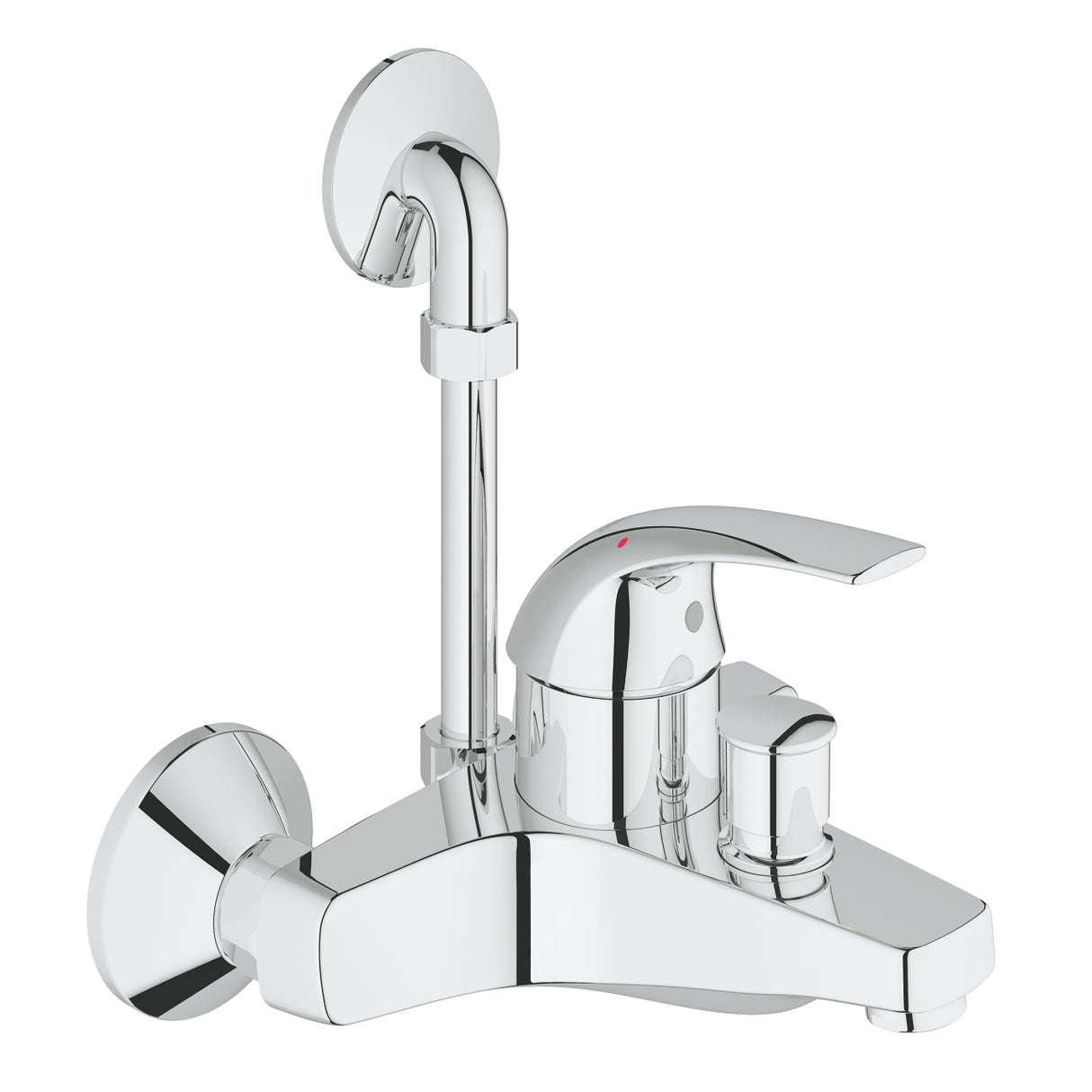 BAUCURVE 1-HANDLE BATH/SHOWER MIXER, L BEND - GROHE-G2 -  ( CHROME - G2 - BAUCONTEMPORARY - 0x15 mm - 0inchX0.6inch )