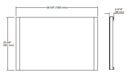 MIRROR WITH BLUETOOTH SPEAKER - KOHLER LUXURY -  (  - LUXURY - 1000x650 mm -40inchX26inch )