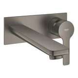LINEARE 2-HOLE, 1-HANDLE WALL-MOUNT BASIN MIXER, L SIZE - GROHE -  ( BRUSHED HARD GRAPHITE - G5 - LINEARE - 0x0 mm - 0inchX0inch )