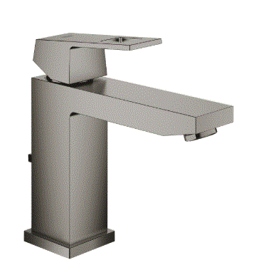 EUROCUBE 1-HANDLE BASIN MIXER WITH POP UP, M SIZE - GROHE -  ( BRUSHED HARD GRAPHITE - G5 - EUROCUBE - 0x10 mm - 0inchX0.38inch )