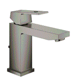 EUROCUBE 1-HANDLE BASIN MIXER WITH POP UP, M SIZE - GROHE -  ( BRUSHED HARD GRAPHITE - G5 - EUROCUBE - 0x10 mm - 0inchX0.38inch )