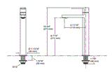 PARALLEL TALL PILLAR TAP - KOHLER POPULAR -  ( BRUSHED BRONZE - POPULAR - 0x0 mm - 0inchX0inch )