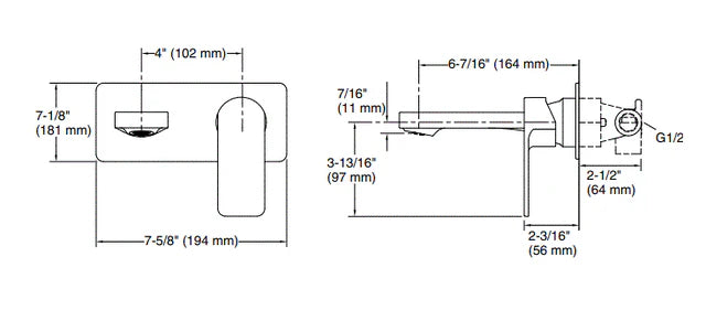 PARALLEL-W/M SL CONTR BASIN FAUCET TRIM - KOHLER PREMIUM -  ( MATT BLACK - PREMIUM - 0x0 mm - 0inchX0inch )