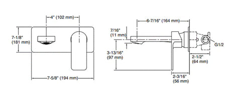 PARALLEL-W/M SL CONTR BASIN FAUCET TRIM - KOHLER PREMIUM -  ( MATT BLACK - PREMIUM - 0x0 mm - 0inchX0inch )