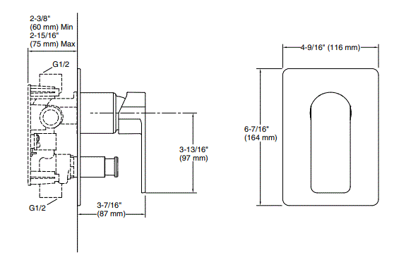 PARALLEL AT235 RBS TRIM - KOHLER PREMIUM - ( ROSE GOLD - PREMIUM - 0x15 mm - 0inchX0.5inch )