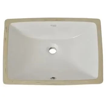 WASH BASIN U/COUNTER - GLOCERA SWARE -  ( STAR WHITE - EDGE - 540x390 mm - 21.5inchX15.5inch )