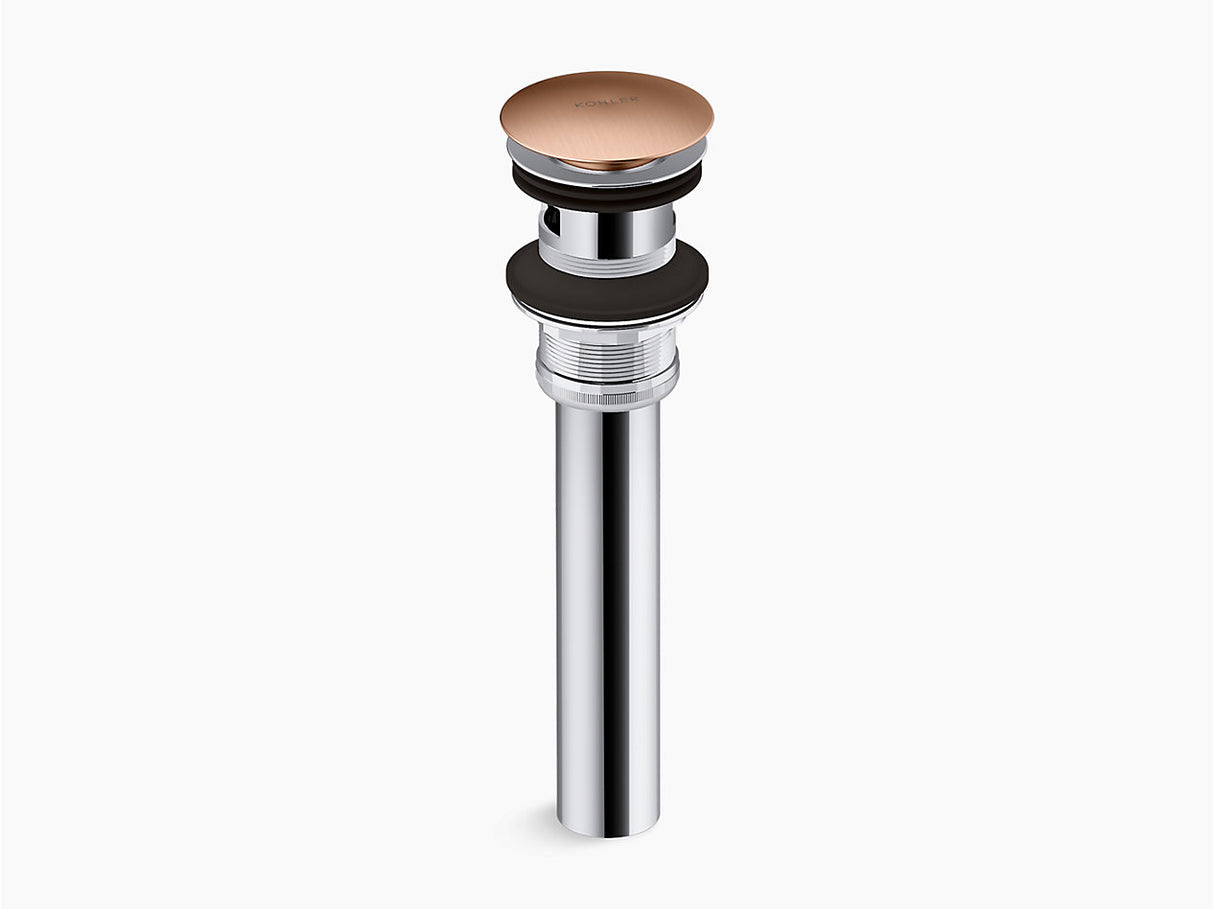 CLICKER DRAIN BIG CAP WITH OVERFLOW - KOHLER PREMIUM -  ( VIBRANT BRUSHED ROSE GOLD - PREMIUM - 0x32 mm - 0inchX1.28inch )
