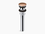 CLICKER DRAIN BIG CAP WITH OVERFLOW - KOHLER PREMIUM -  ( VIBRANT BRUSHED ROSE GOLD - PREMIUM - 0x32 mm - 0inchX1.28inch )