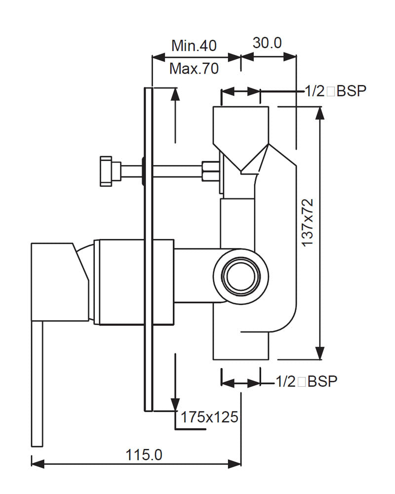 SL CONC.DIVERTOR W/BUTTON ON TOP - ARTIZE FAUCET -  ( CHROME - LE BLANC - 0x15 mm - 0inchX0.5inch )