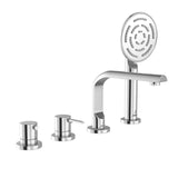 4-HOLE THERMOSTATIC BATH & SHOWER MIXER, DECK MOUNTED - JAQUAR FAUCETS - ( CHROME - FLORENTINE PRIME - 0x15 mm - 0inchX0.5inch )