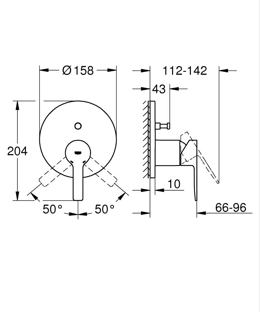LINEARE 1-HANDLE BATH/SHOWER MIXER - GROHE -  ( COOL SUNRISE - G5 - LINEARE - 0x0 mm - 0inchX0inch )